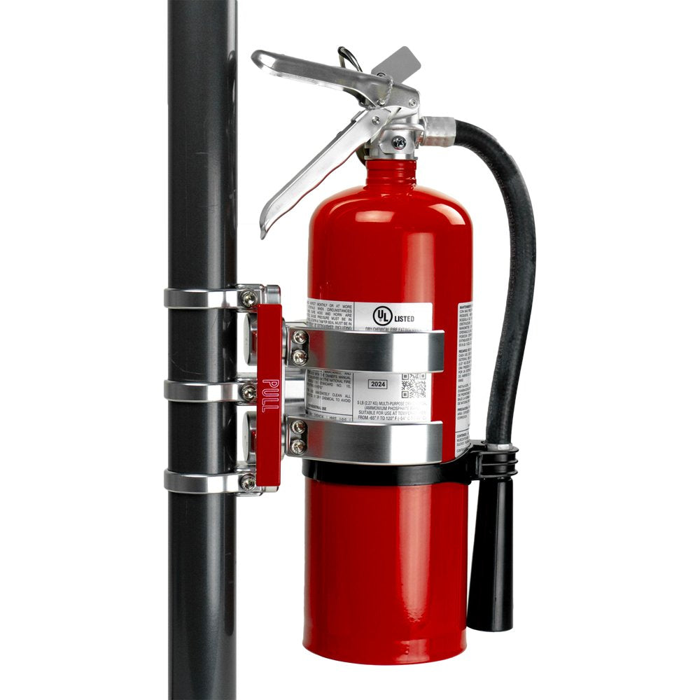 Quick Release Fire Mount For 5lb Amerex  Silver