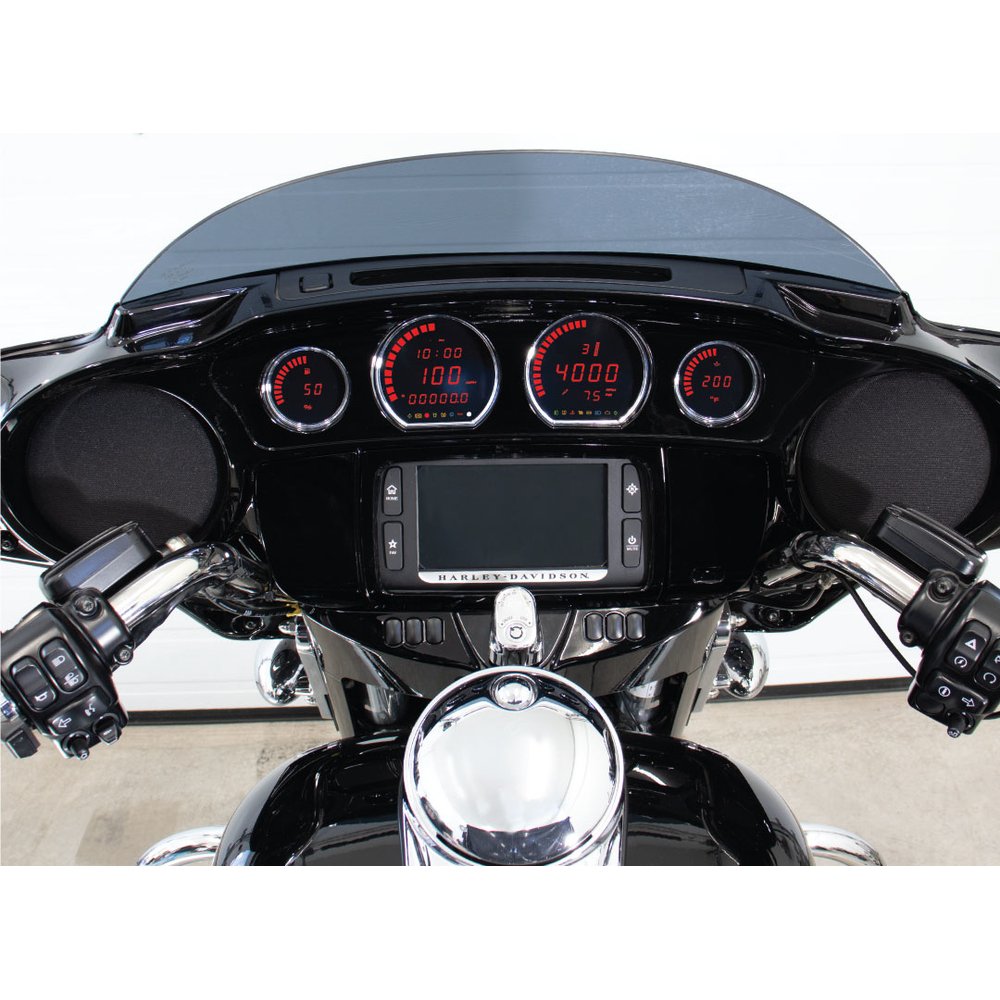 4 Piece Red Led Gauges `14 22 Flht Flhx Fltr