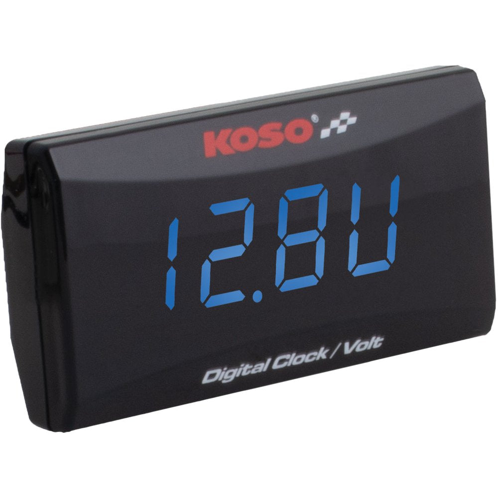 Super Slim Clock / Volt Meter Blue Display