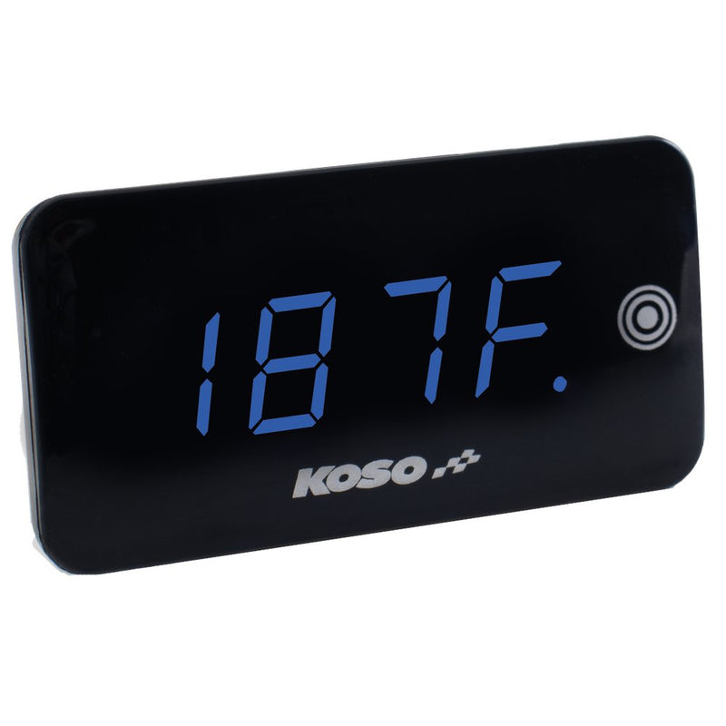 Super Slim Touch Screen Volt & Temp Gauge Blue Display