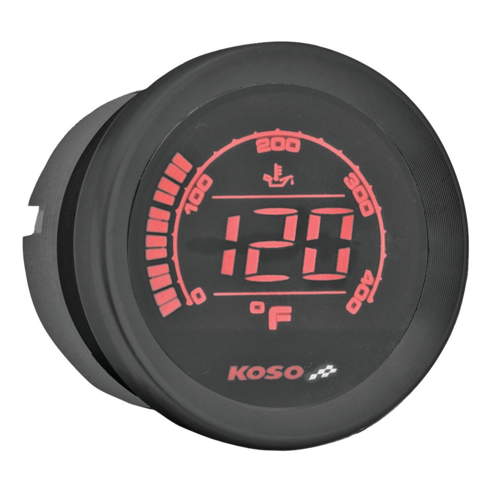 Hd 02t 2'' Oil Temp Gauge Black Bezel