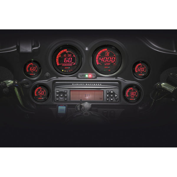 Hd 02 Series Gauge Kit Black Bezel Oil Temp