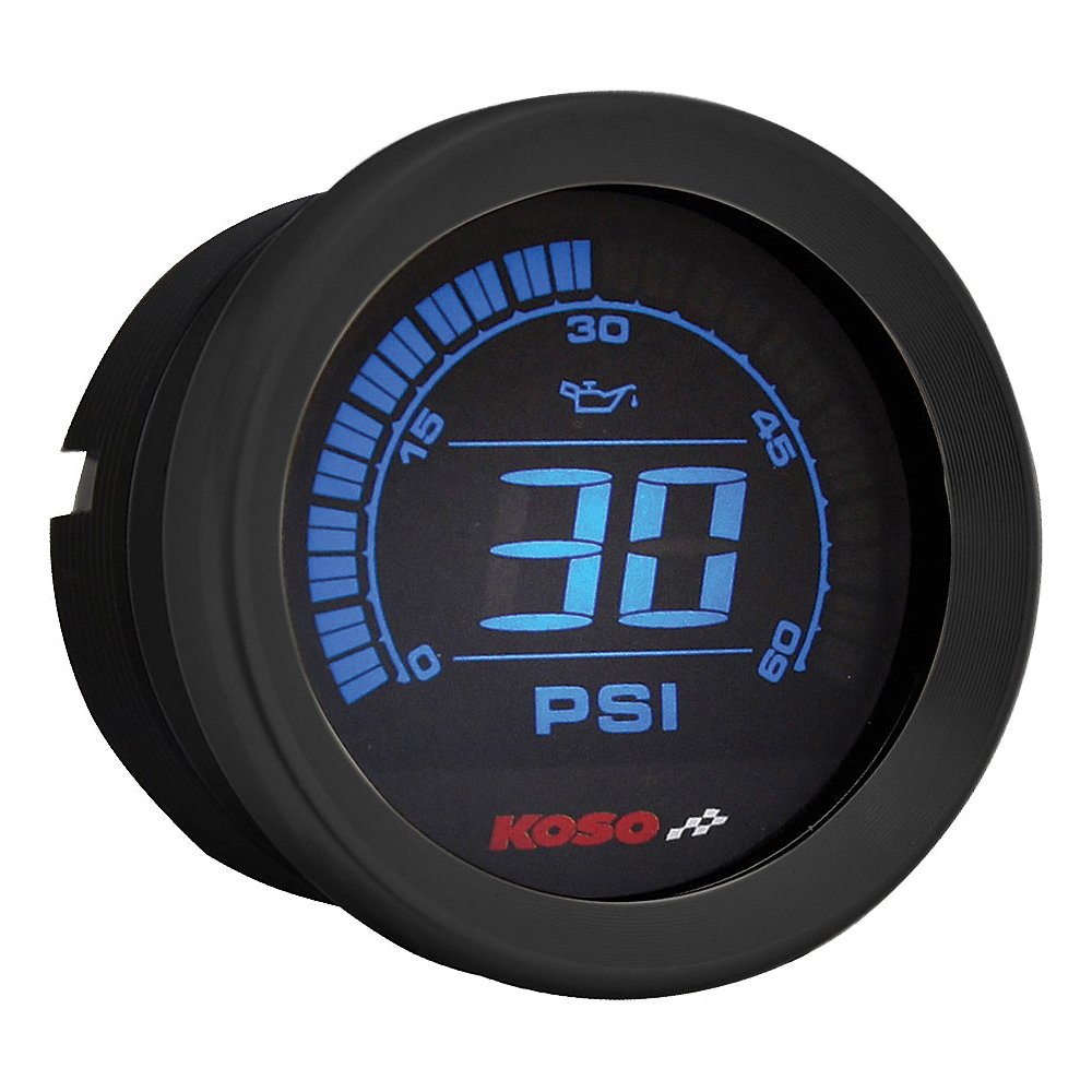 Hd 02 Series Gauge Kit Black Bezel Oil Temp