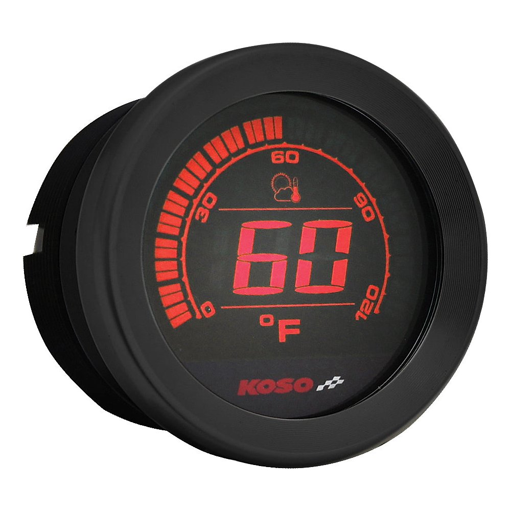 Hd 02 Series Gauge Kit Black Bezel Oil Temp