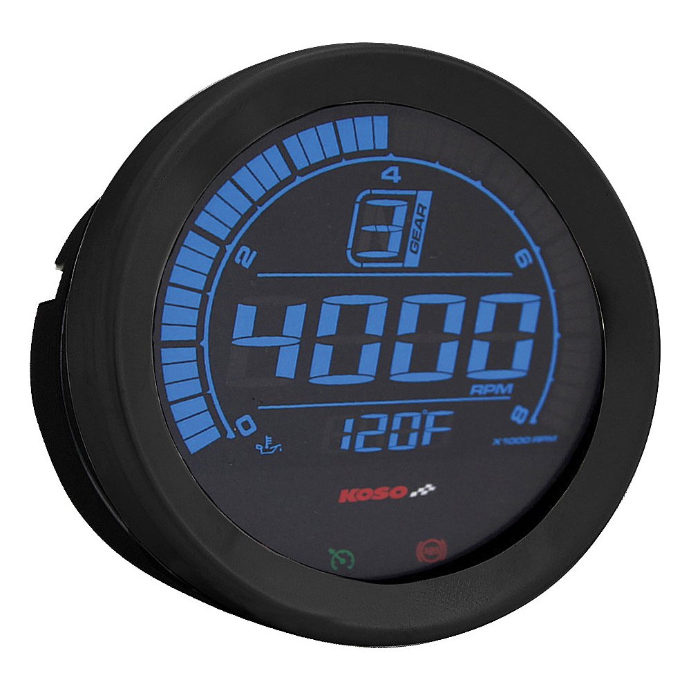 Hd 02 Series Gauge Kit Black Bezel Oil Temp
