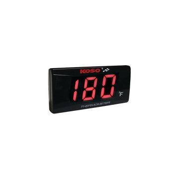 Super Slim Temperature Gauge Red Display