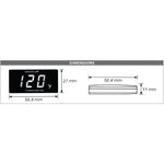 Super Slim Temperature Gauge Blue Display