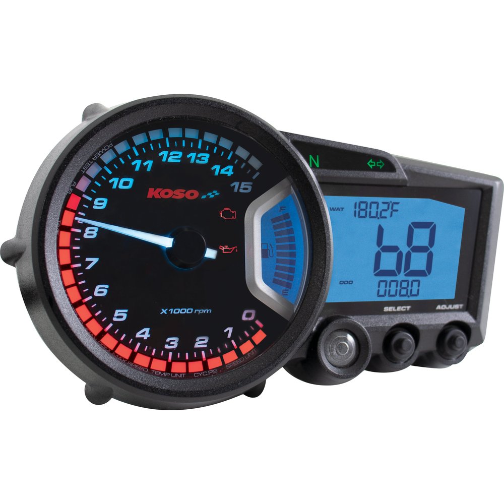 Gp Style Multi Function Gauge Rx 2 Black Panel