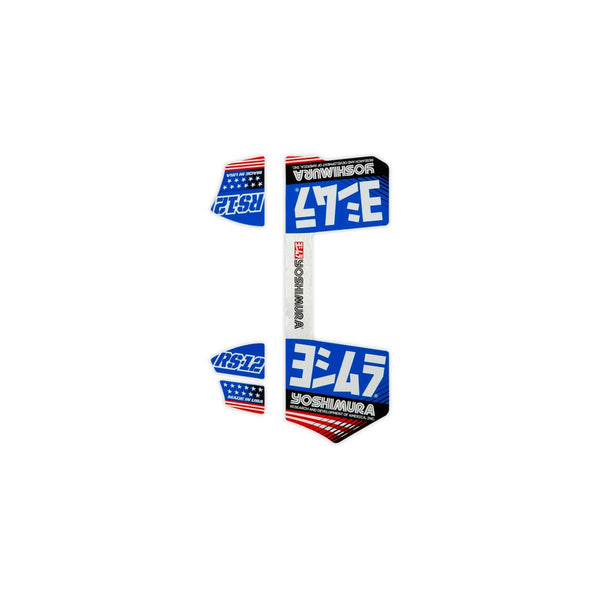 Yoshimura Rs12 Muffler Decals Blue