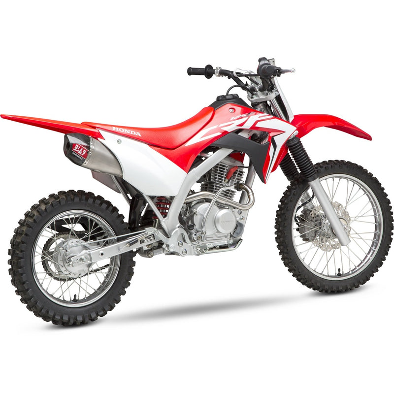 Yoshimura Rs 9T Header/Canister/End Cap Exhaust System Stainless Aluminum Carbon Fiber - Honda CRF125F (2019-2024)