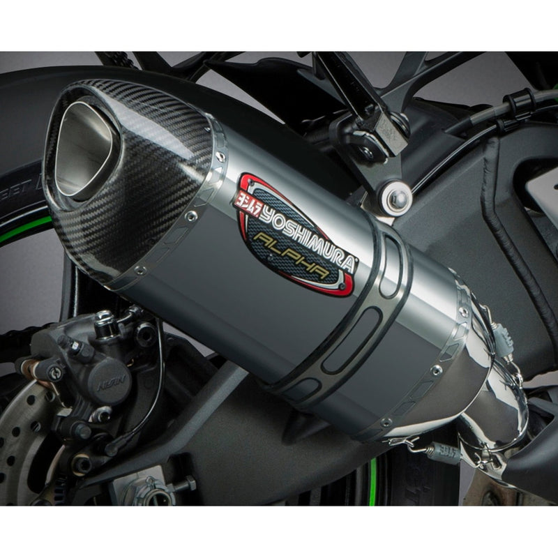 Yoshimura Street Alpha Slip On Exhaust Ss Ss Cf