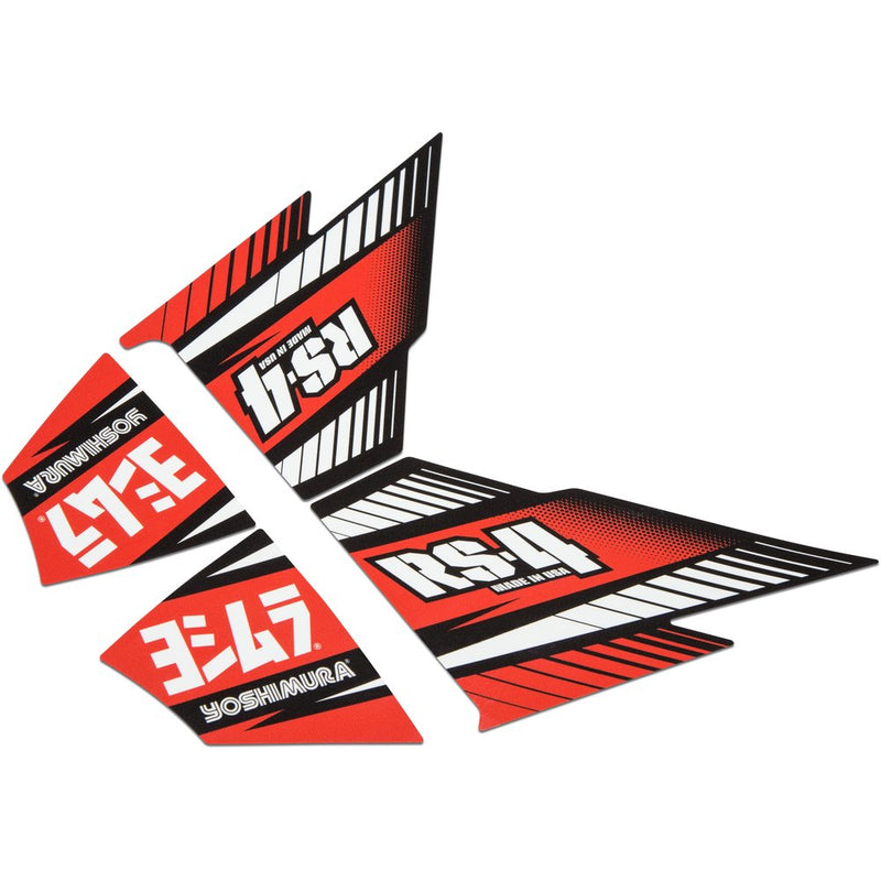 Yoshimura Rs 4 Muffler Decal Set 4/Pcs