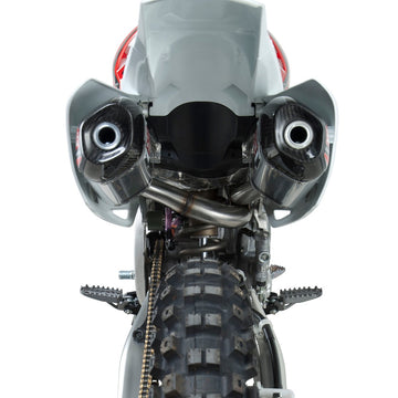 Rs 9 Header/Canister/End Cap Exhaust Dual Slip On Ss Al Cf