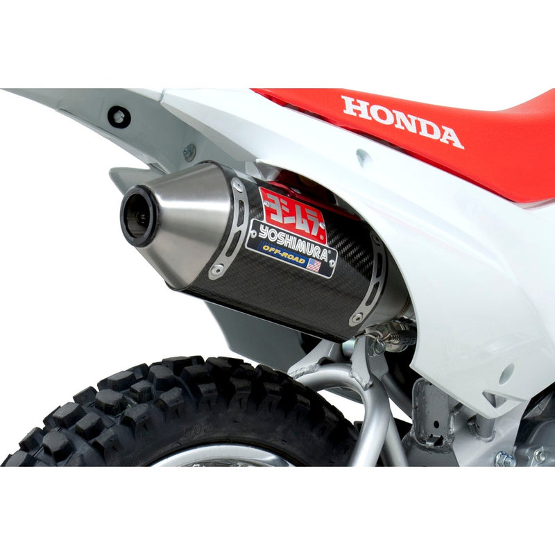Yoshimura Rs 2 Header/Canister/End Cap Exhaust System Stainless Carbon Fiber Stainless - Honda CRF110F (2013-2018)