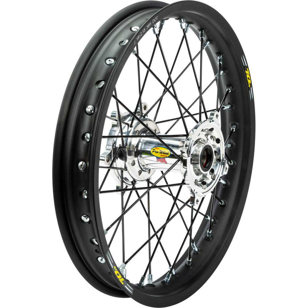 Wheel Rear 2.15x19 Silver Hub Blk Rim/Blk Spoke/Sil Nipple