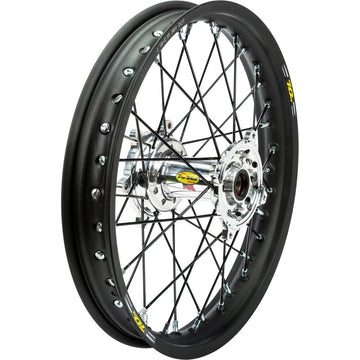 Wheel Rear 2.15x19 Silver Hub Blk Rim/Blk Spoke/Sil Nipple