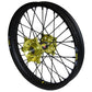 Wheel Rear 2.15x19 Yellow Hub Blk Rim/Blk Spoke/Blk Nipple