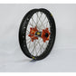 Wheel Rear 1.85x16 Orange Hub Blk Rim/Sil Spoke/Sil Nipple