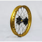 Wheel Rear 1.85x19 Black Hub Gld Rim/Sil Spoke/Blk Nipple
