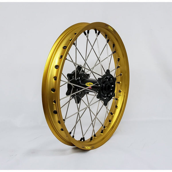 Wheel Rear 2.15x18 Black Hub Gld Rim/Sil Spoke/Blk Nipple