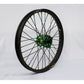 Wheel Front 1.60x21 Green Hub Blk Rim/Blk Spoke/Gld Nipple