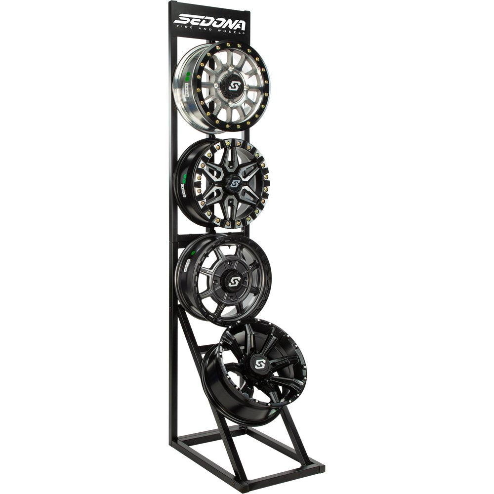 Sedona Wheel Display Holds Four Wheels