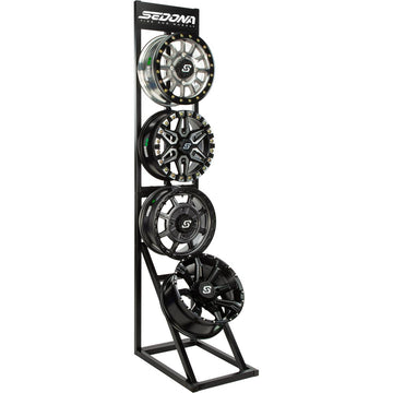 Sedona Wheel Display Holds Four Wheels