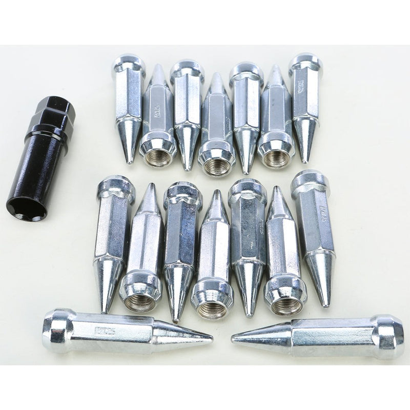 Spike Lug Nut 12mmx1.25 60' Chrome Tapered 17mm Hd W/Key