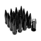Spike Lug Nut 3/8" 24 60' Black Tapered W/Key