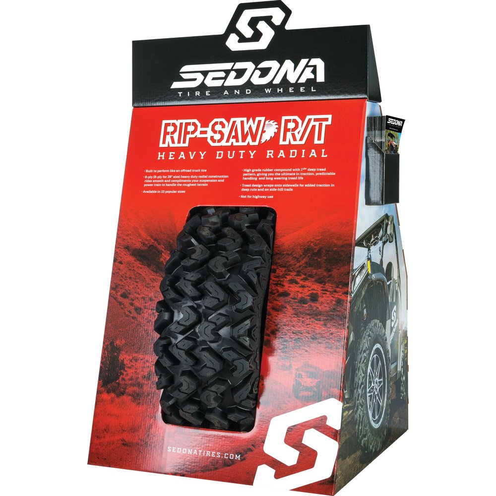 Tire Display Sedona Rip Saw Corrugated