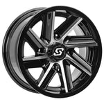 Chopper Wheel 14x7 4/156 4+3 (+5mm) Blk/Machined