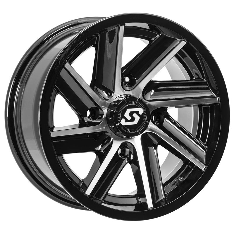 Chopper Wheel 14x7 4/110 5+2 (+10mm) Blk/Machined