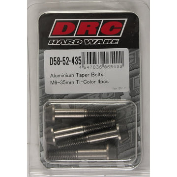 Aluminum Taper Bolts Titanium M6x35mm 4/Pk