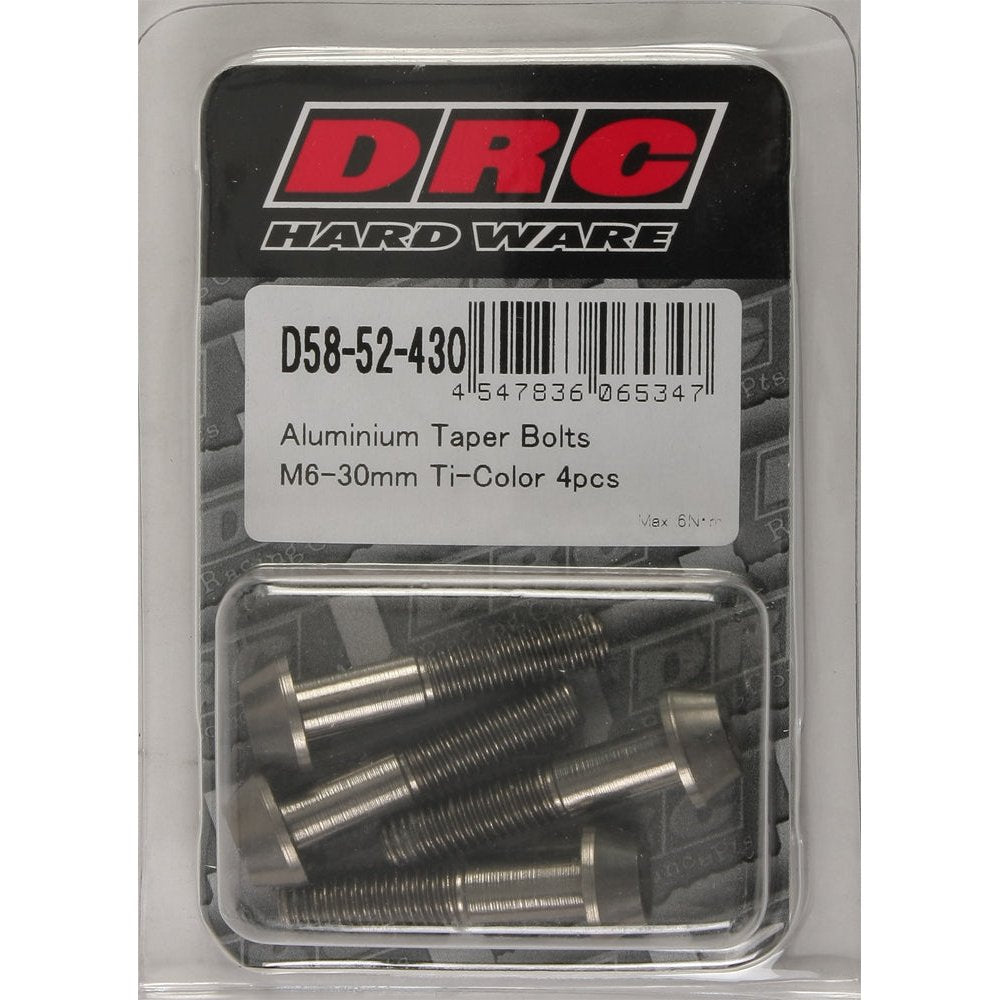 Aluminum Taper Bolts Titanium M6x30mm 4/Pk