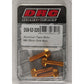 Aluminum Taper Bolts Gold M6x20mm 4/Pk