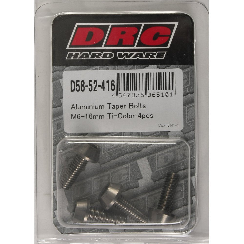 Aluminum Taper Bolts Titanium M6x16mm 4/Pk