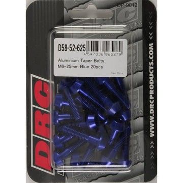 Aluminum Taper Bolts Blue M6x25mm 20/Pk