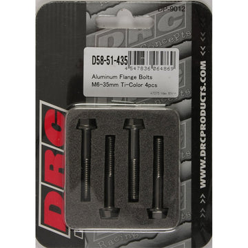 Aluminum Flange Bolts Titanium M6x35mm 4/Pk