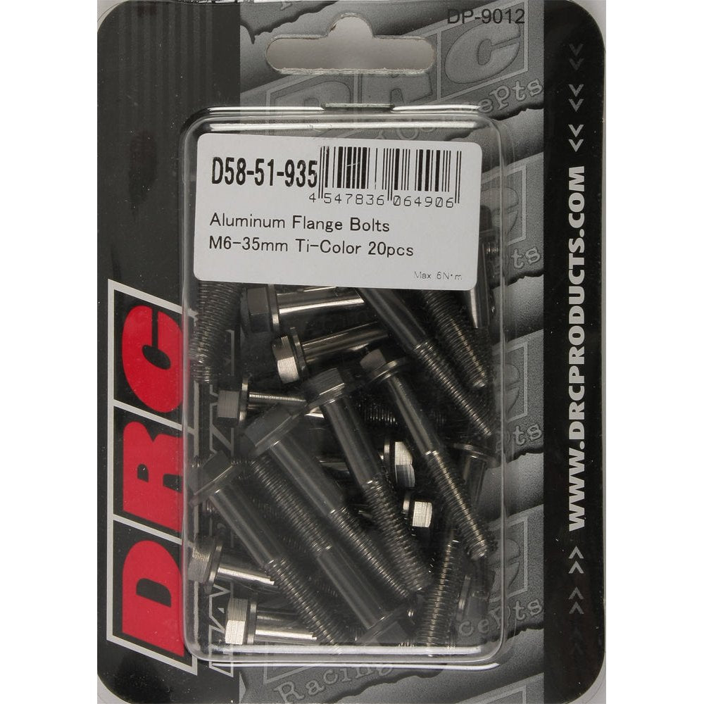 Aluminum Flange Bolts Titanium M6x35mm 20/Pk