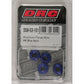Aluminum Flange Nuts Blue M6x12mm 4/Pk