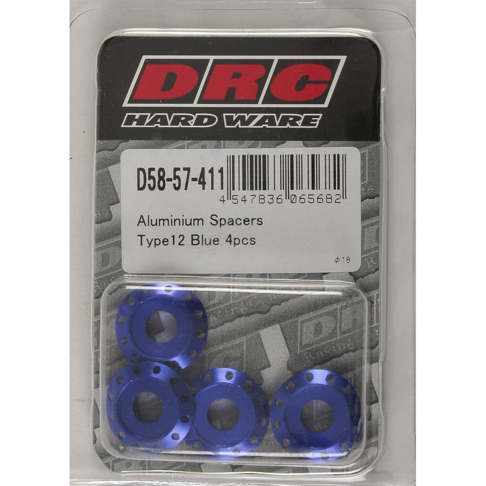 Aluminum Spacers Type 12 Blue M6x12mm 4/Pk
