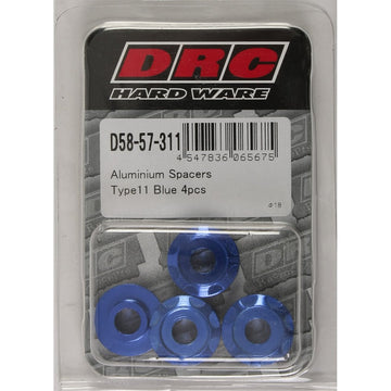 Aluminum Spacers Type 11 Blue M6x12mm 4/Pk