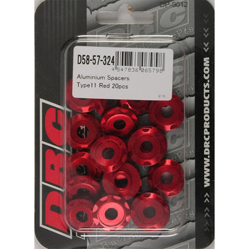 Aluminum Spacers Type 11 Red M6x12mm 20/Pk