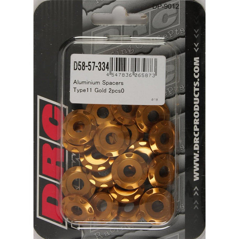Aluminum Spacers Type 11 Gold M6x12mm 20/Pk