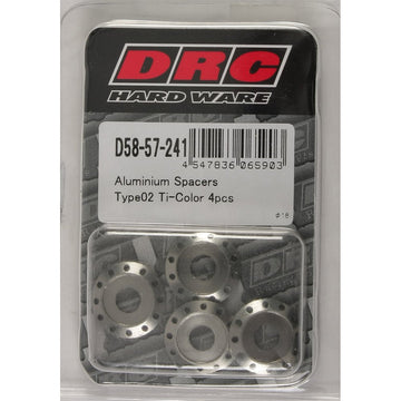 Aluminum Spacers Type 2 Titanium M6x12mm 4/Pk