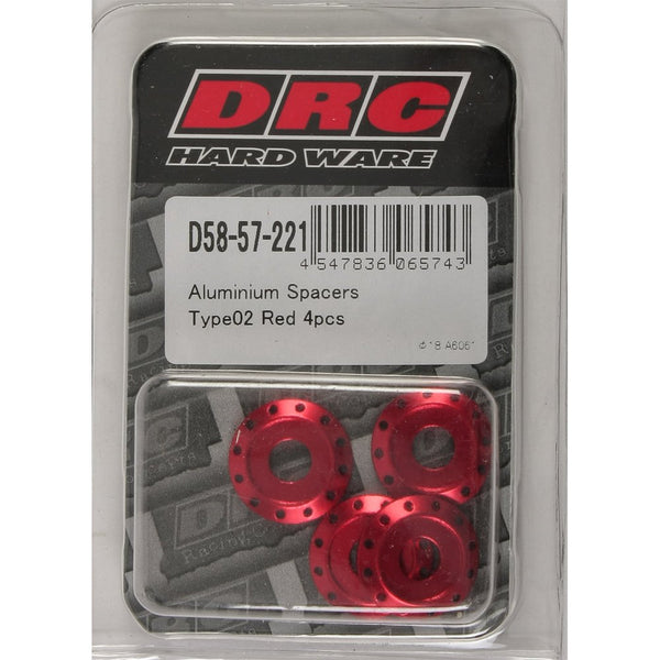 Aluminum Spacers Type 2 Red M6x12mm 4/Pk