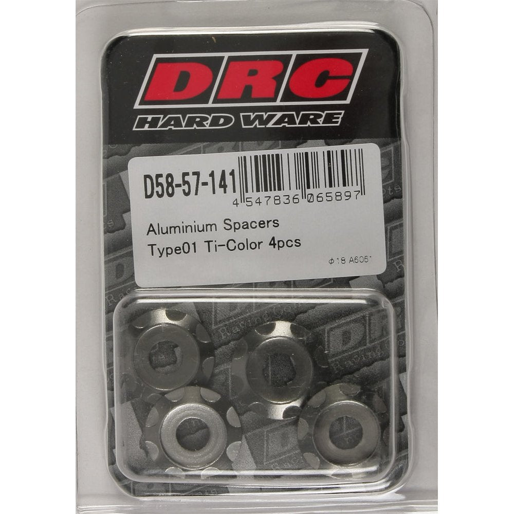 Aluminum Spacers Type 1 Titanium M6x12mm 4/Pk