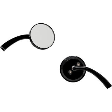 Billet Round Mirror Right Black