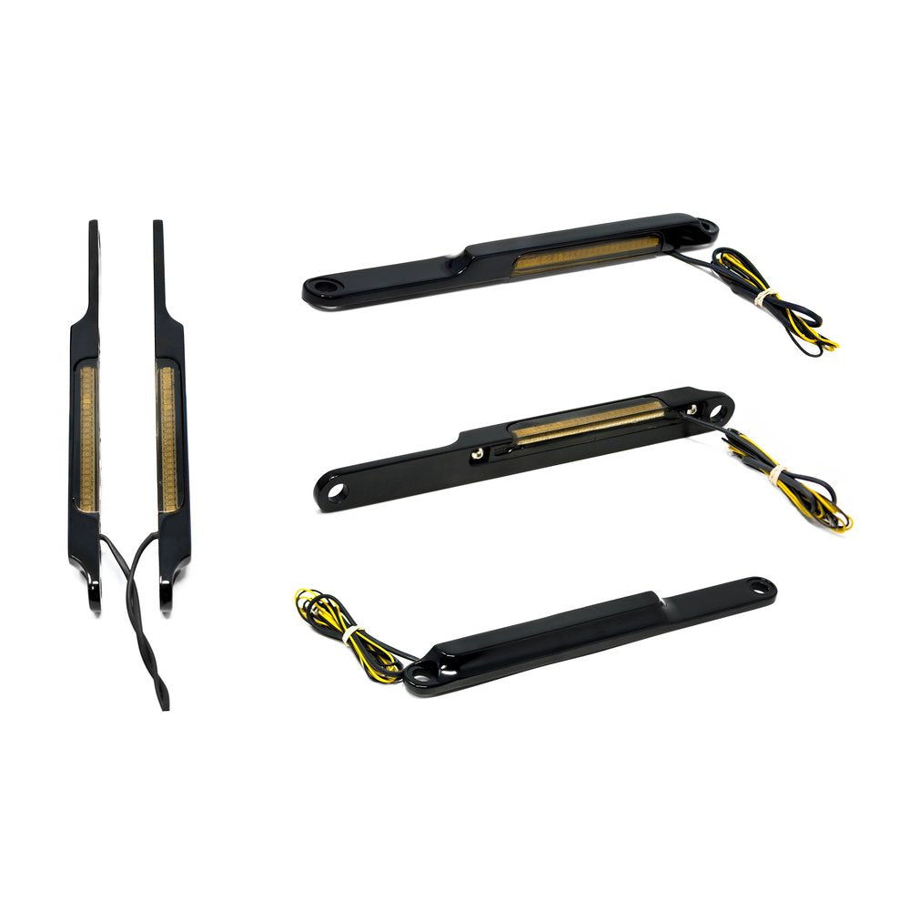 Billet Frt Turn Signals Black Flst/Flstf/Flstn 90 13