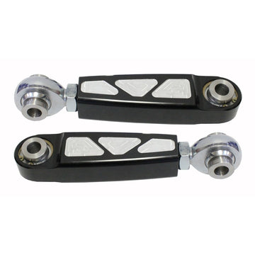 Front Sway Bar Links Adjustable Black Pol